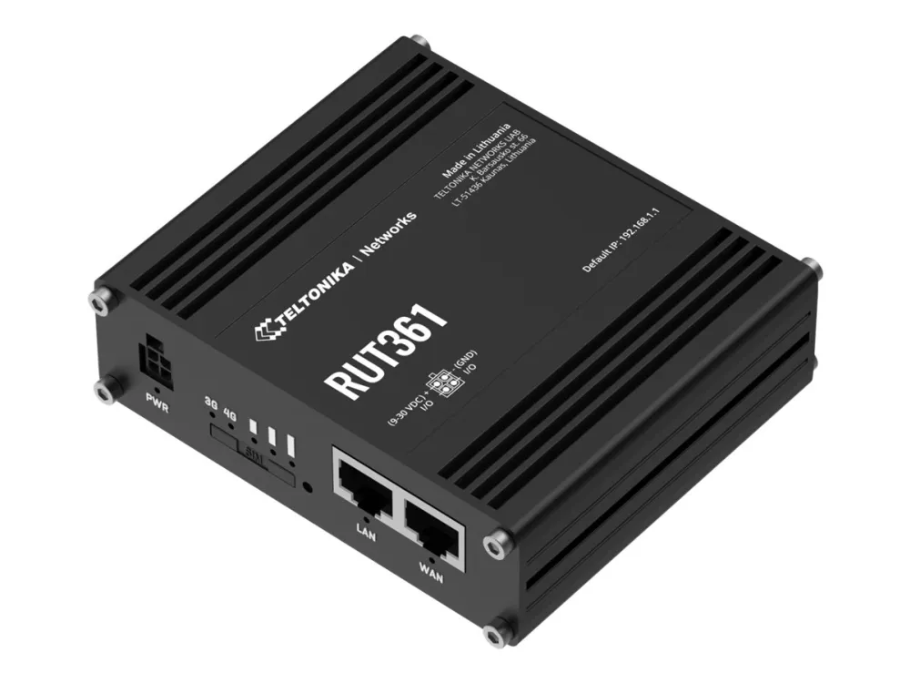 Teltonika RUT361 - Trådløs router - WWAN 2,4 GHz - 3G, 4G - DIN monterbar på skinne, væg-monterbar, overflademonterbar