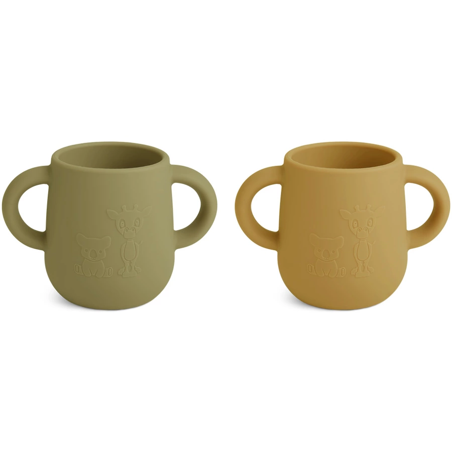 nuuroo Kindertasse Abiola 145ml 2 Stück, Olive greenDusty yellow