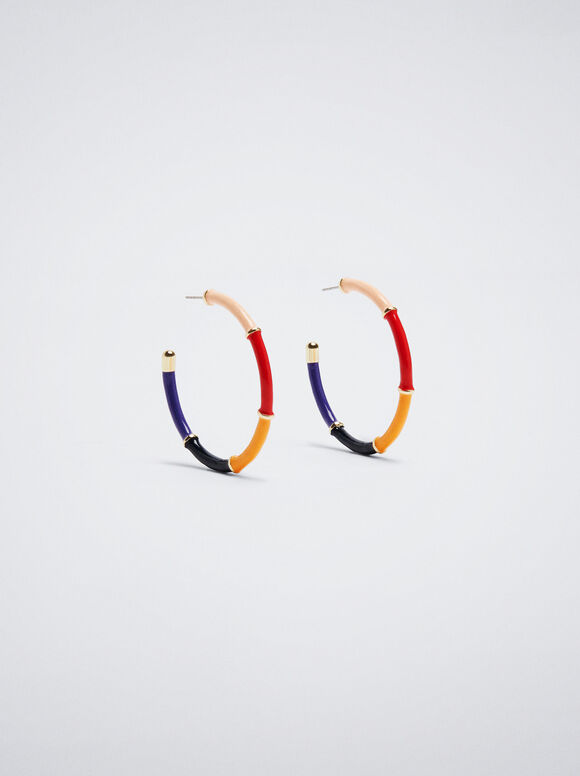 Anéis multicoloridos esmaltados - Multicolorido