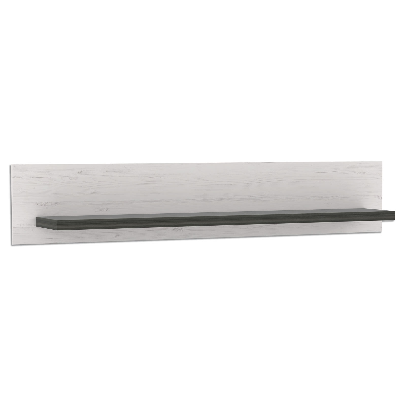 Wandregal - Pinie weiß-Touchwood - 140 cm