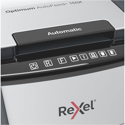 Rexel Optimum Auto+ 150X - destructeur de documents coupe croisée - 150 feuilles - Corbeille 44 litres