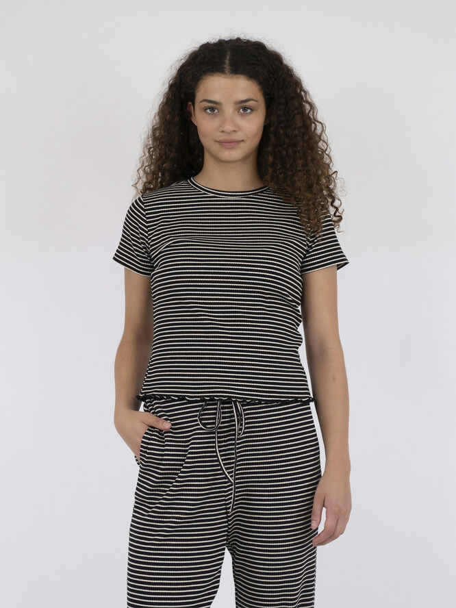 Neo Noir Lonnie Stripe Tee Black