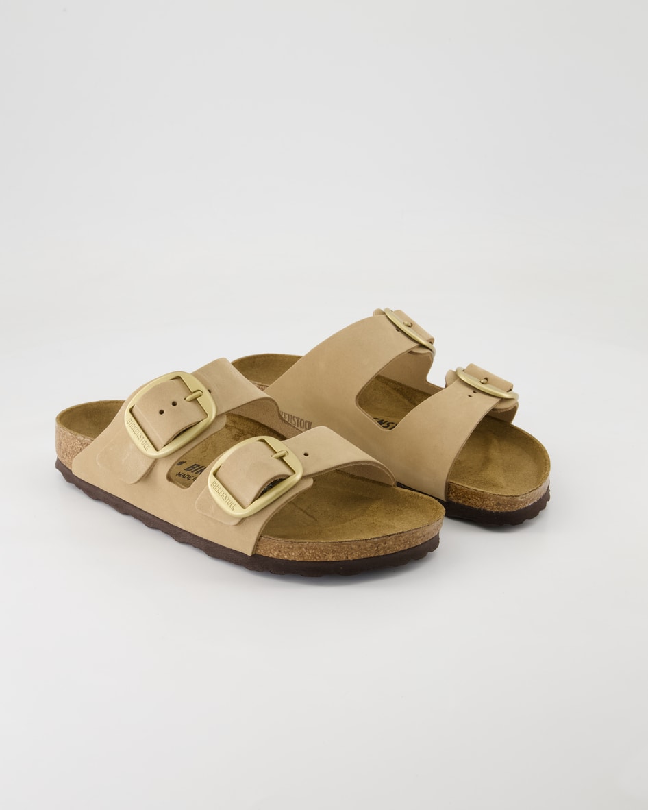 Birkenstock Arizona Big Buckle Pantoletten in Beige