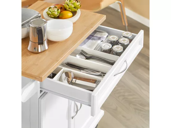 Desserte Chariot De Cuisine De Service Meuble De Rangement Roulant, Fkw13-wn