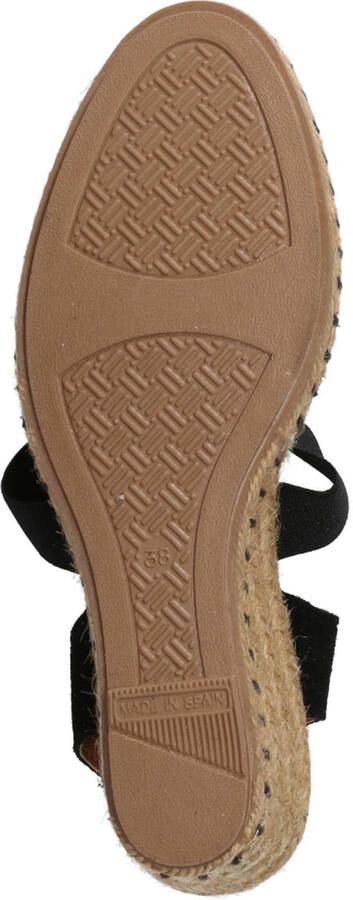 Verbenas Mila suède leren espadrilles zwart