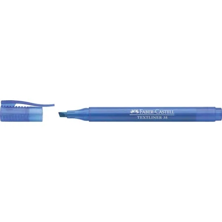 Faber-Castell Textmarker Textliner 38 mit Clip, blau