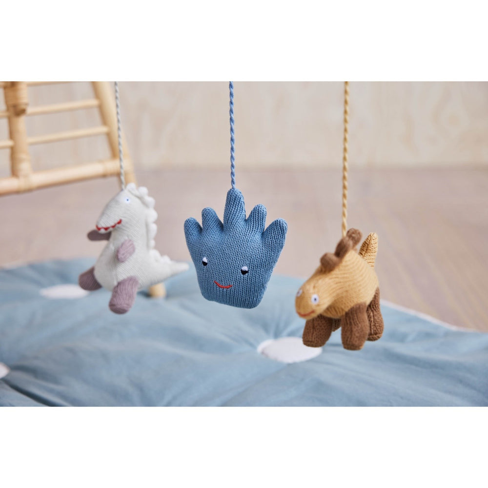 Køb OYOY Beige/Saffron/Aqua Blue Dino Aktivitetslegetøj