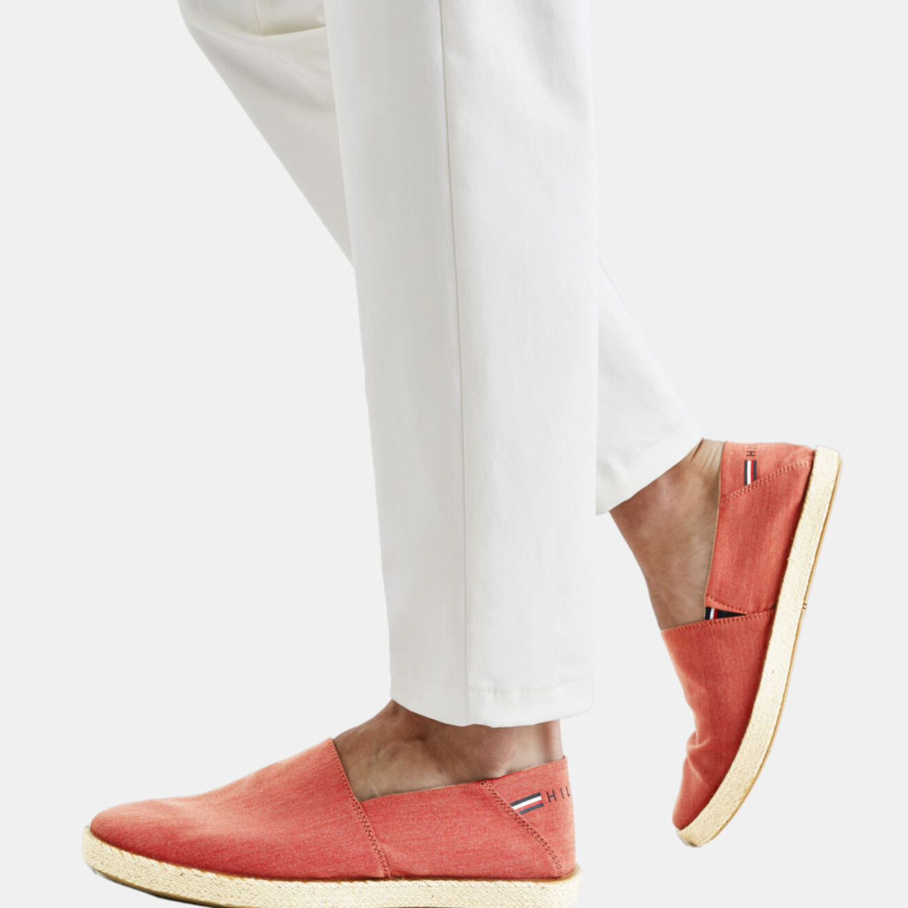 Tommy Hilfiger Espadrilles Chambray recyclé rouge clair