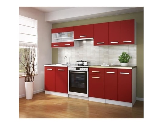 TBD - Ultra meuble haut de cuisine l 40 cm - rouge mat