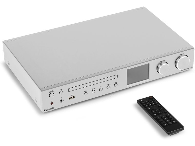 Audizio Internet Radio Bolzano Aluminium Radio mit Verstärker und DAB /CD