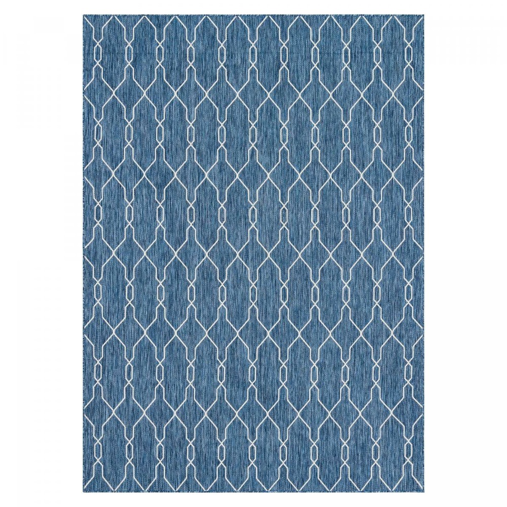 Tapis extérieur bleu 67x180 cm