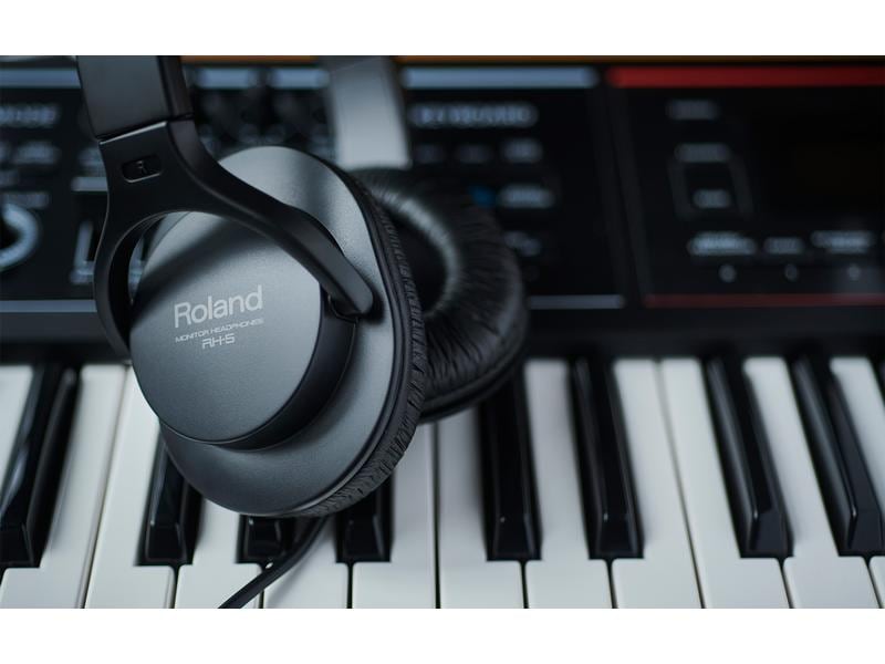 Roland Over-Ear-Kopfhörer RH-5 Schwarz Kopfhörer zum täglichen Produzieren und Musikhören