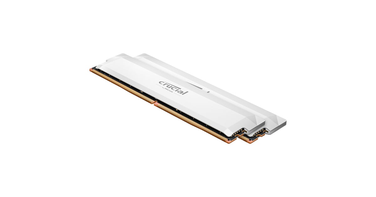 Crucial32 GB DDR5-6000 (2x 16 GB) Dual-Kit werkgeheugen  (Wit, CP2K16G60C36U5W, XMP 3.0, EXPO)