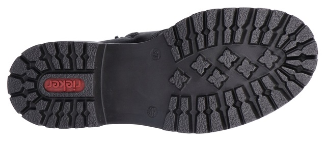 Rieker Schnürstiefelette  , Schnürboots, Blockabsatz, Innenreissverschluss und Nietenverzierung