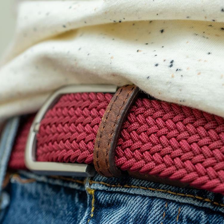 Billy Belt CM77 Elastic woven belt rood [garnet]