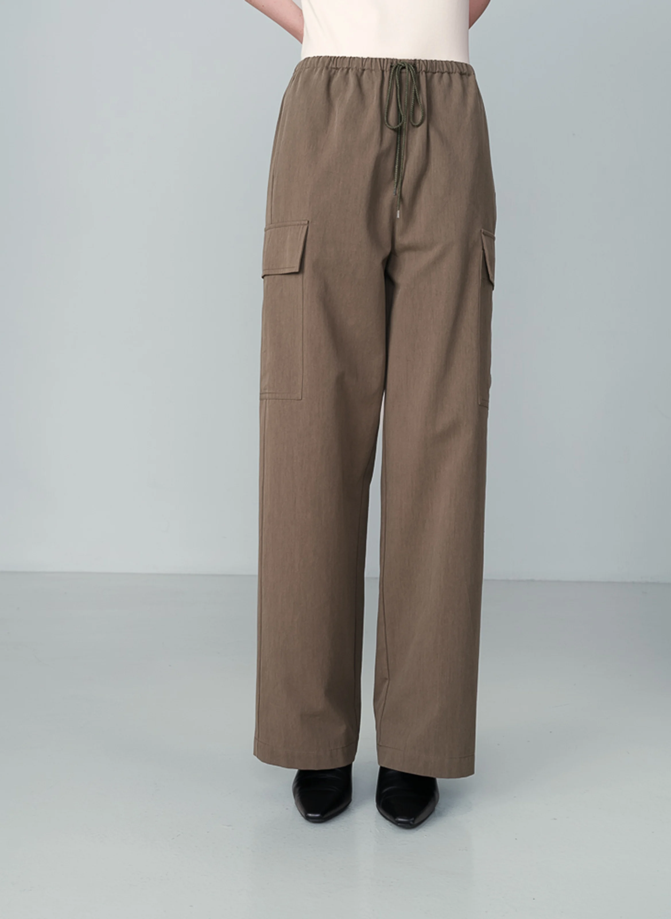 NOW - Pantalon cargo en coton mélangé | Vert