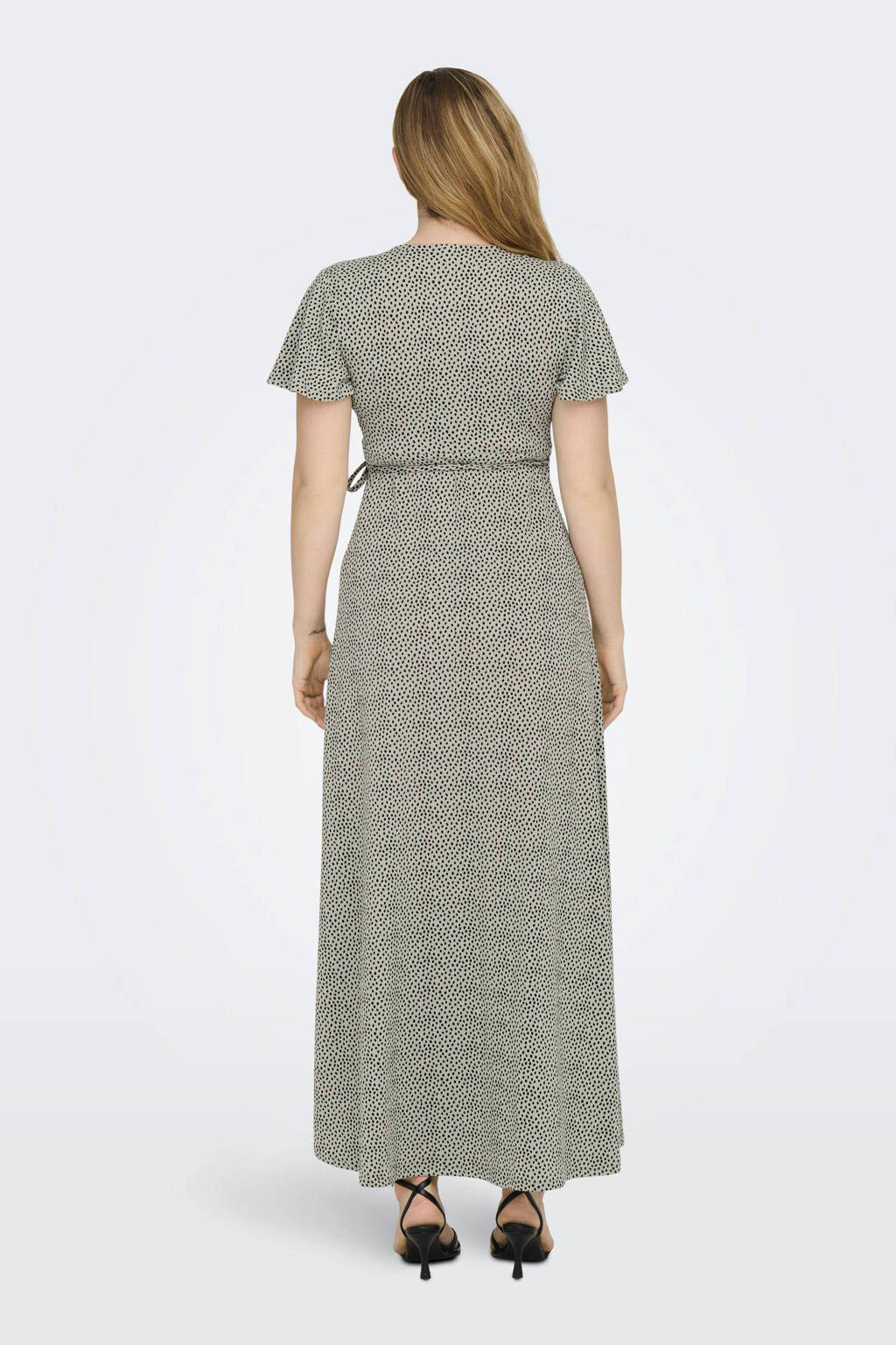 ONLY MATERNITY zwangerschapsjurk OLMPAULINE met stippen ecru/zwart