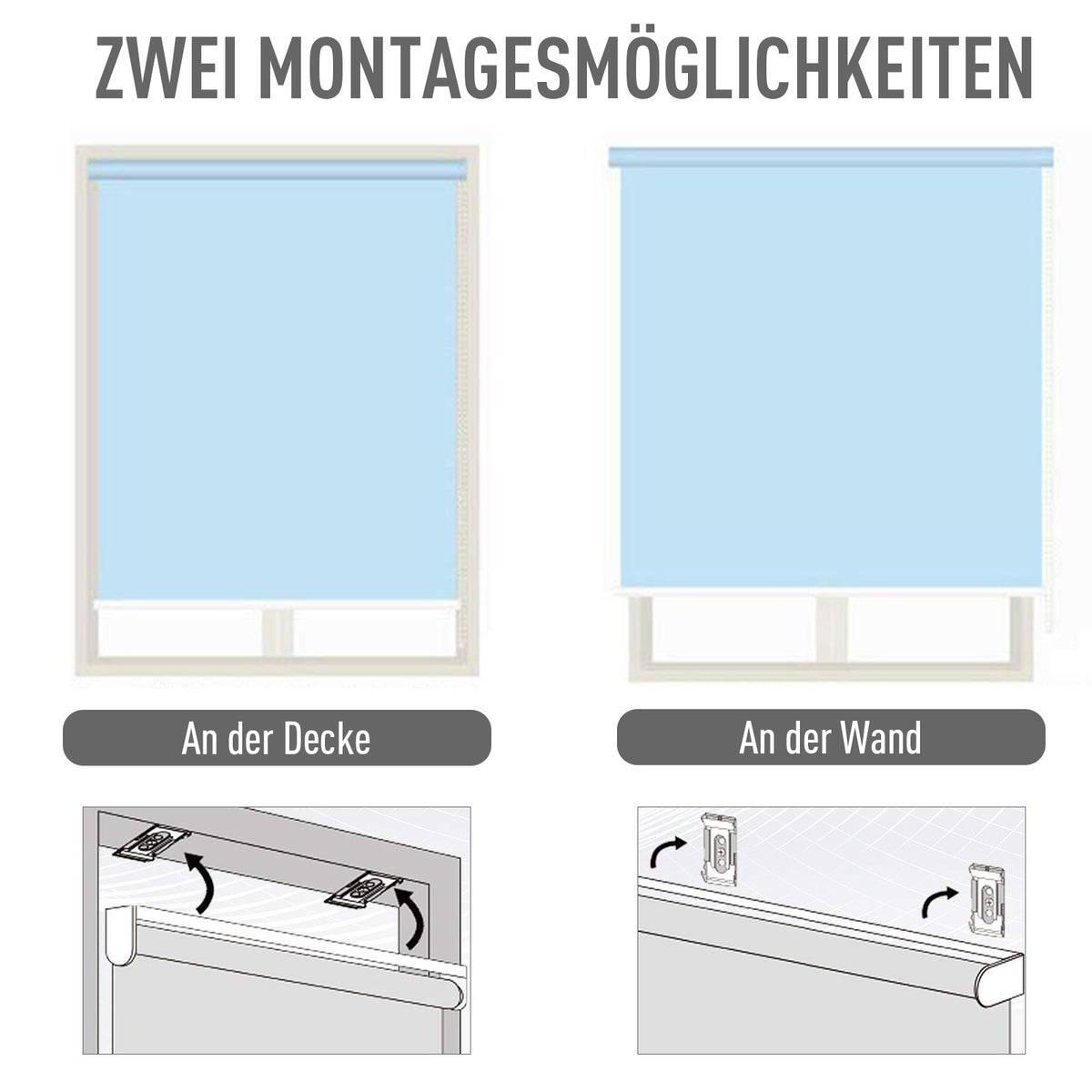 Outsunny verticale zonwering, verticale zonwering met handzwengel, 200 x 140 cm, polyester doek + aluminium, grijs
