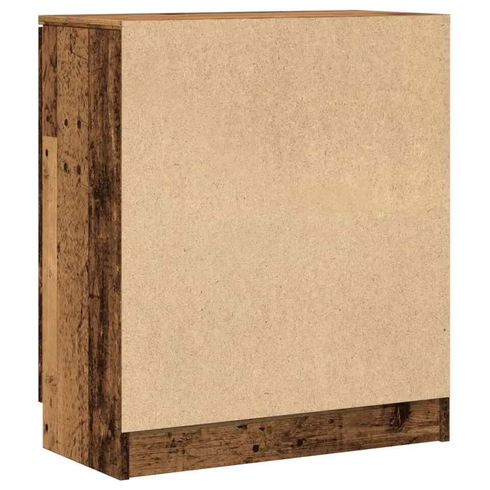 vidaXL - Dressoir met 2 deuren - Oud hout - Bewerkt hout - 60x30x70 cm