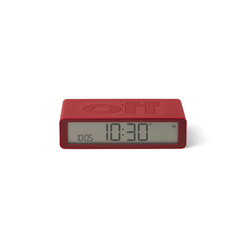 Flip Classic Digitaler Wecker Nachttisch Uhr mit LCD Display (LEX-LR157R9) - Red