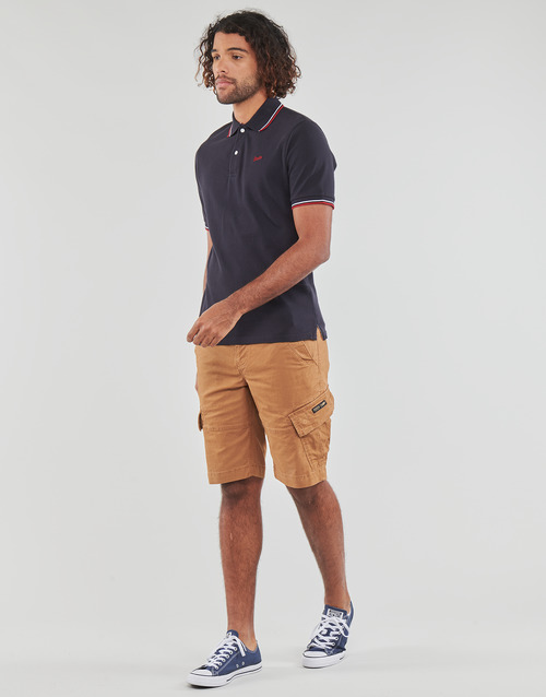 Superdry - VINTAGE TIPPED S/S POLO - Marine