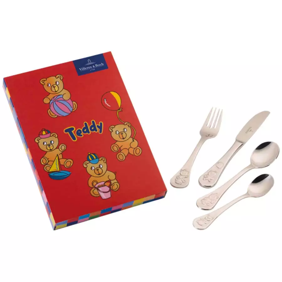 Villeroy & Boch Kinderbesteck Teddy 4er Set silber