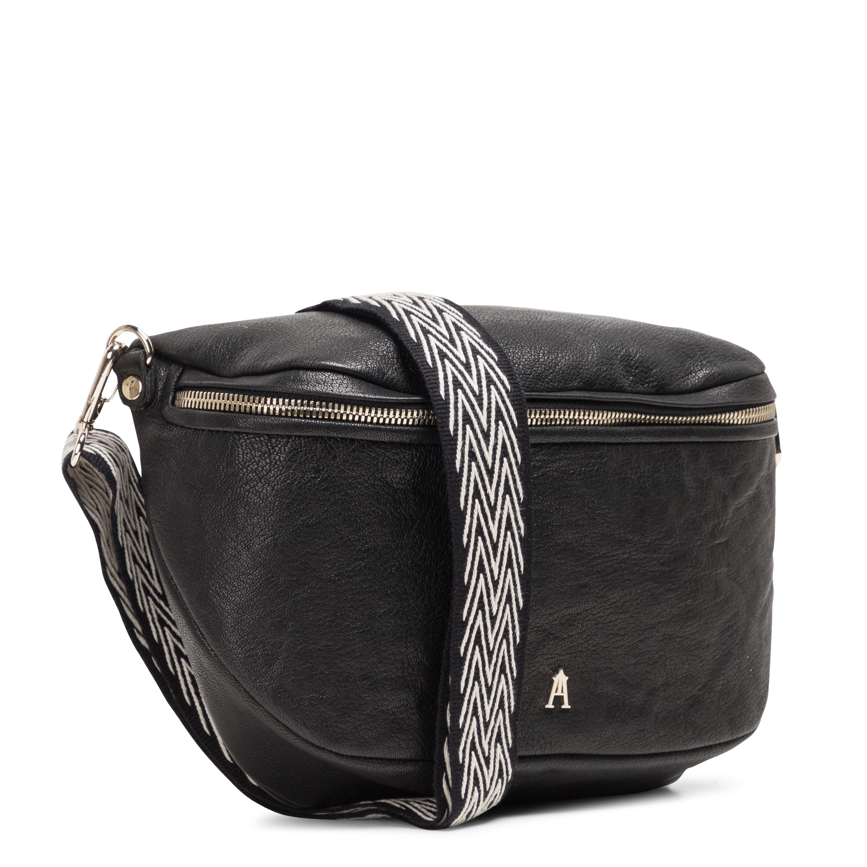 BIG BANANE - Sac banane en cuir d'agneau | Noir