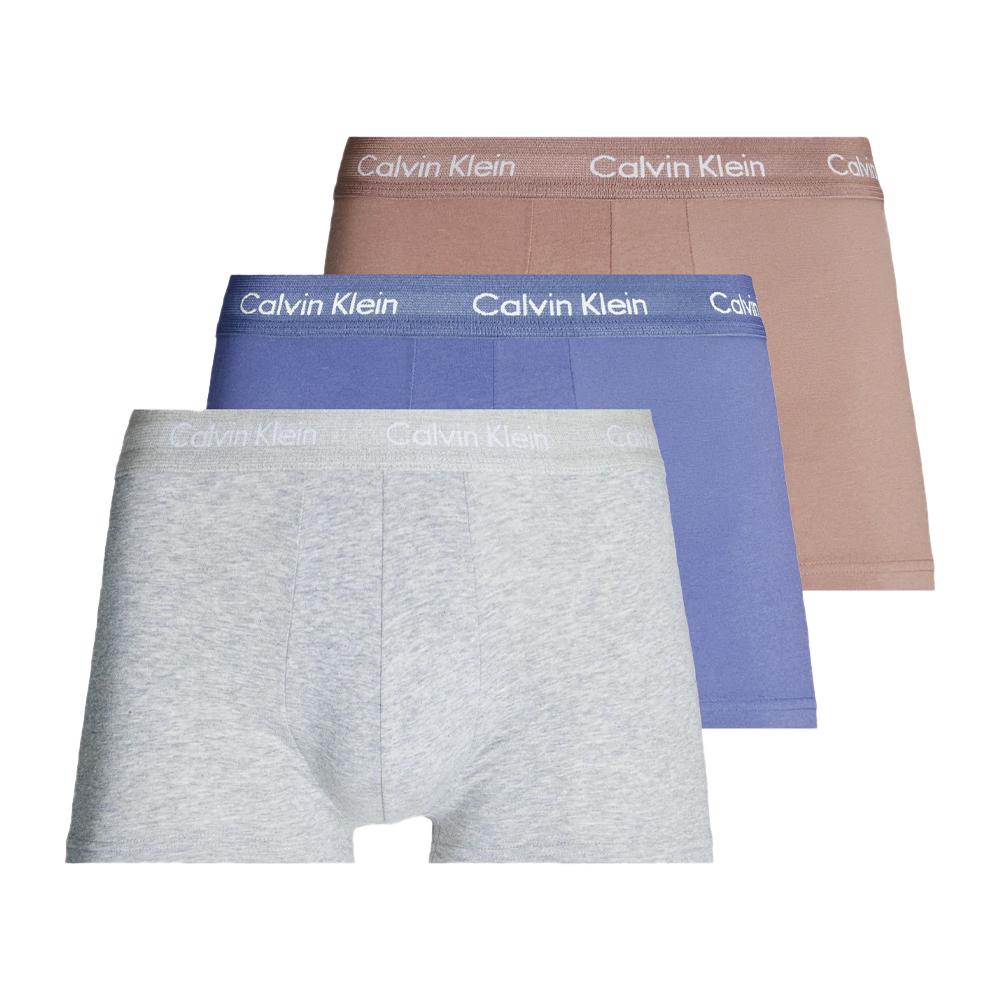 Calvin Klein Jeans 3x Boxers Bleu/Rose/Gris Homme Calvin Klein Jeans Low Rise