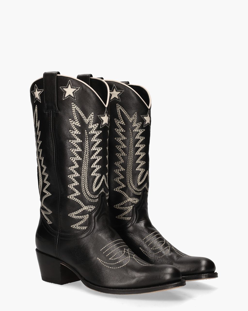 Sendra 14164 Zwart/Off-White Damesboots