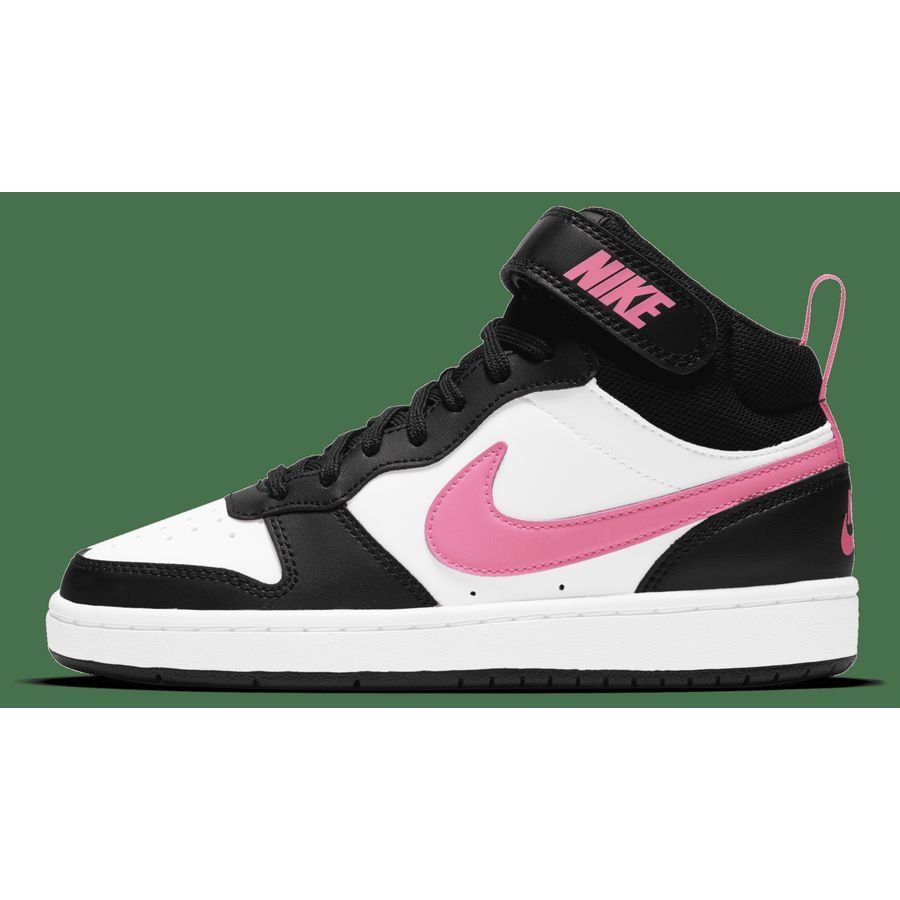 Nike Court Borough Mid 2 Big Kids' BLACK/SUNSET PULSE-WHITE