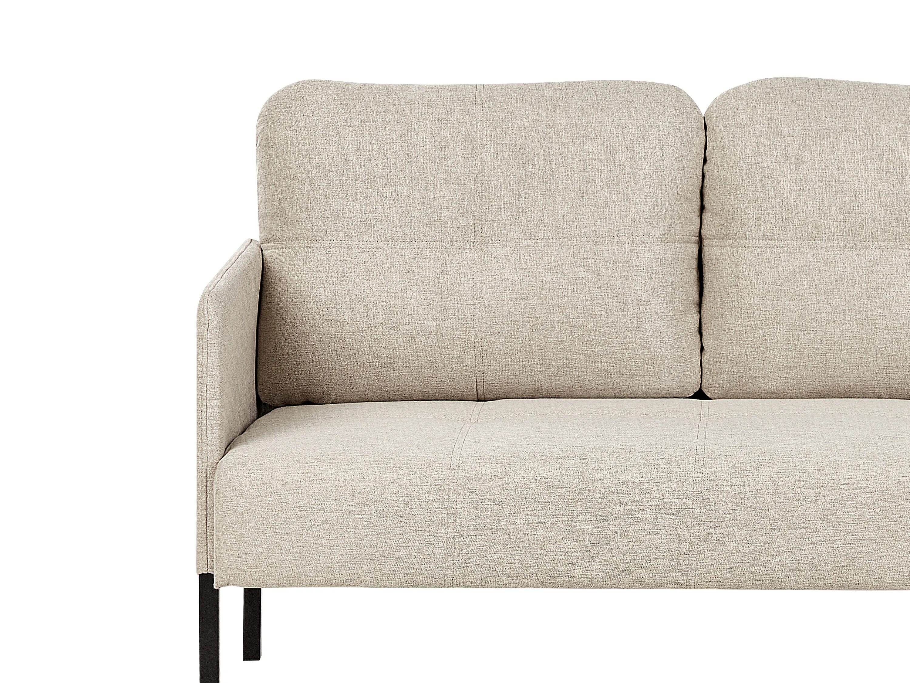Gestoffeerde bank 2-zits LAHTI Stof Lichtbeige