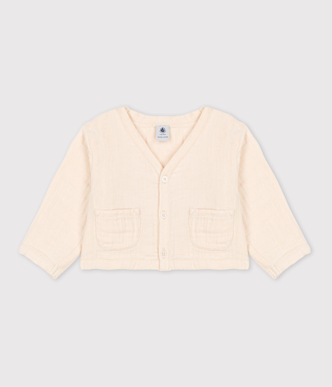 Cardigan bébé en gaze de coton