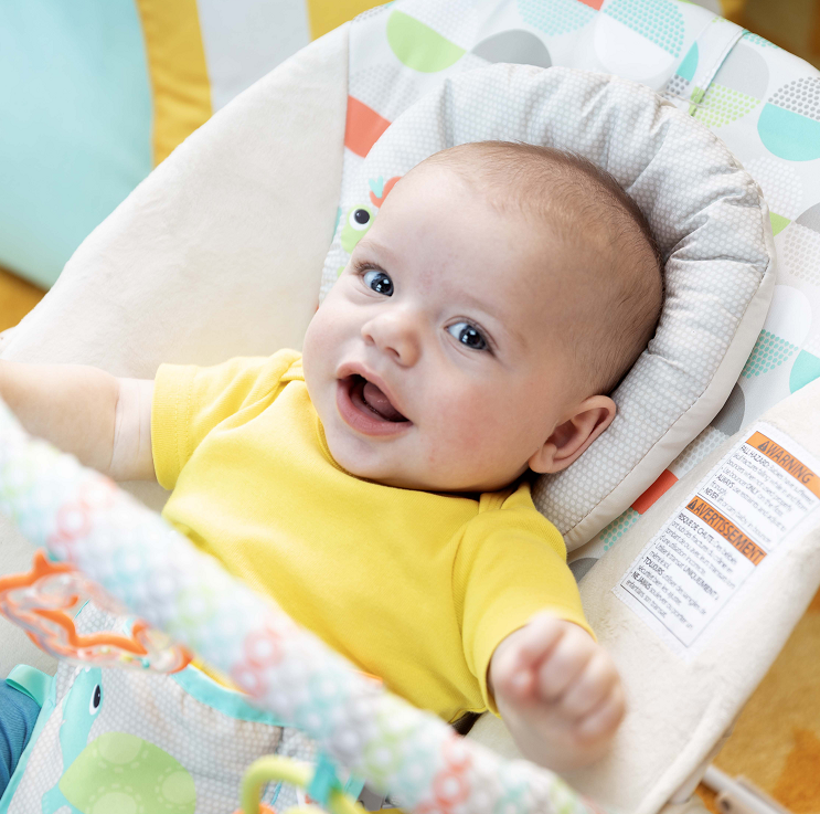 Bright Starts - Vippe skråstol, Happy Safari Bouncer™ - (BS-11508)