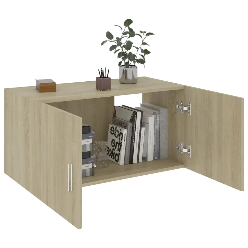 vidaXL - Wandkast - Bruin - Bewerkt hout