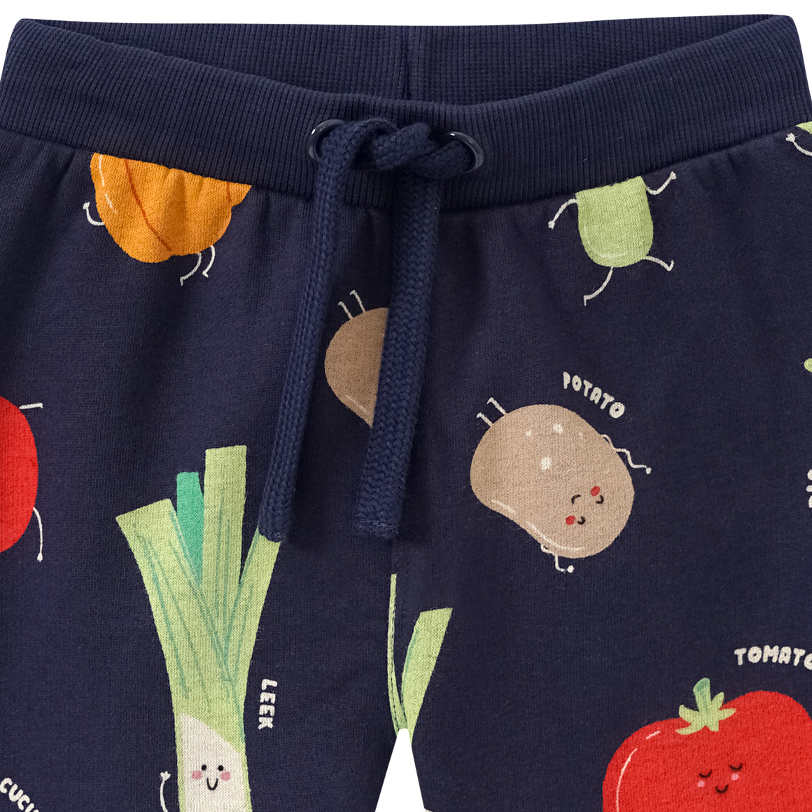 Topomini Baby Jogginghose mit Gemüse-Allover dunkelblau