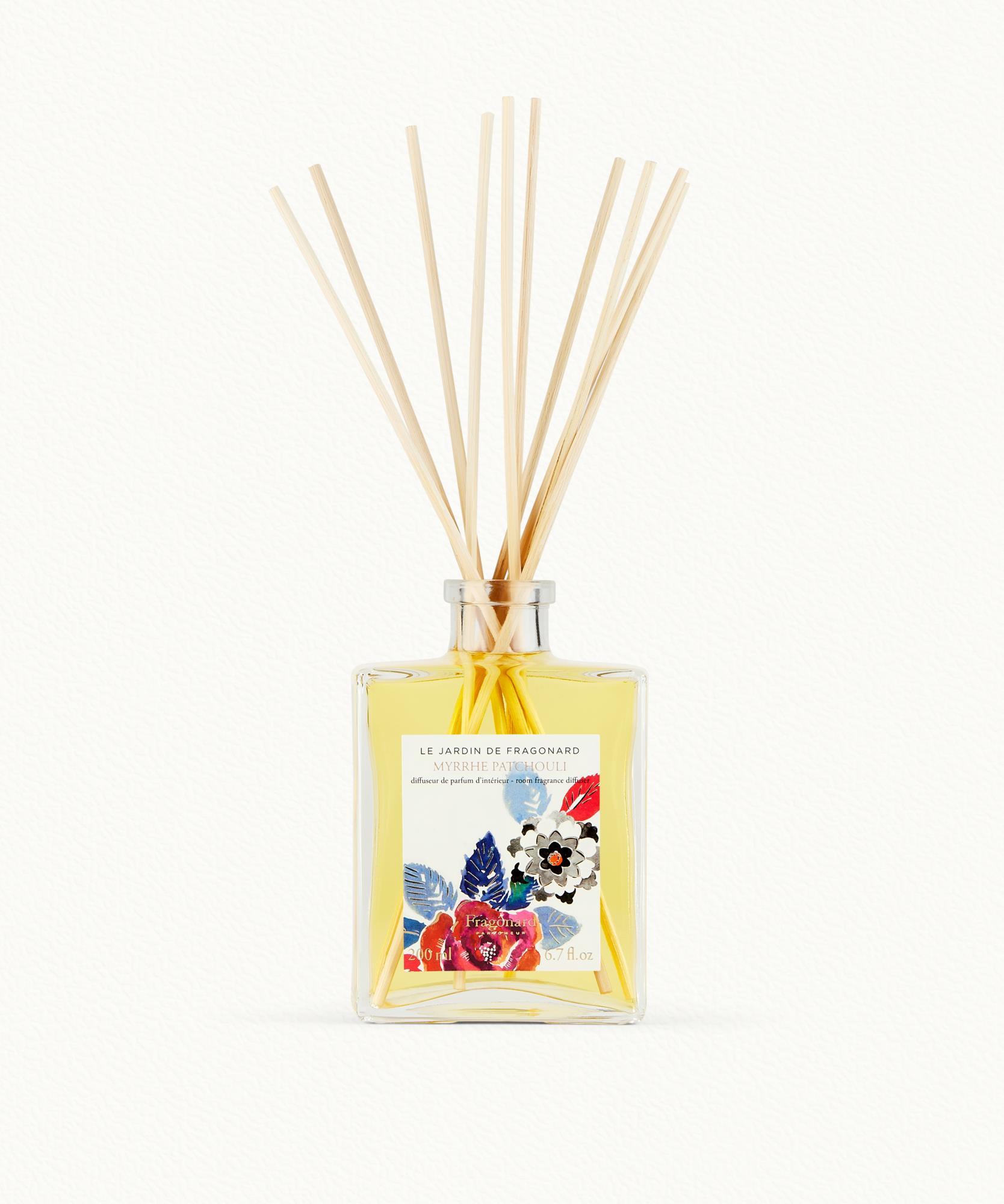 Myrrhe Patchouli  Diffuseur + 10 bâtonnets - flacon 200 ml