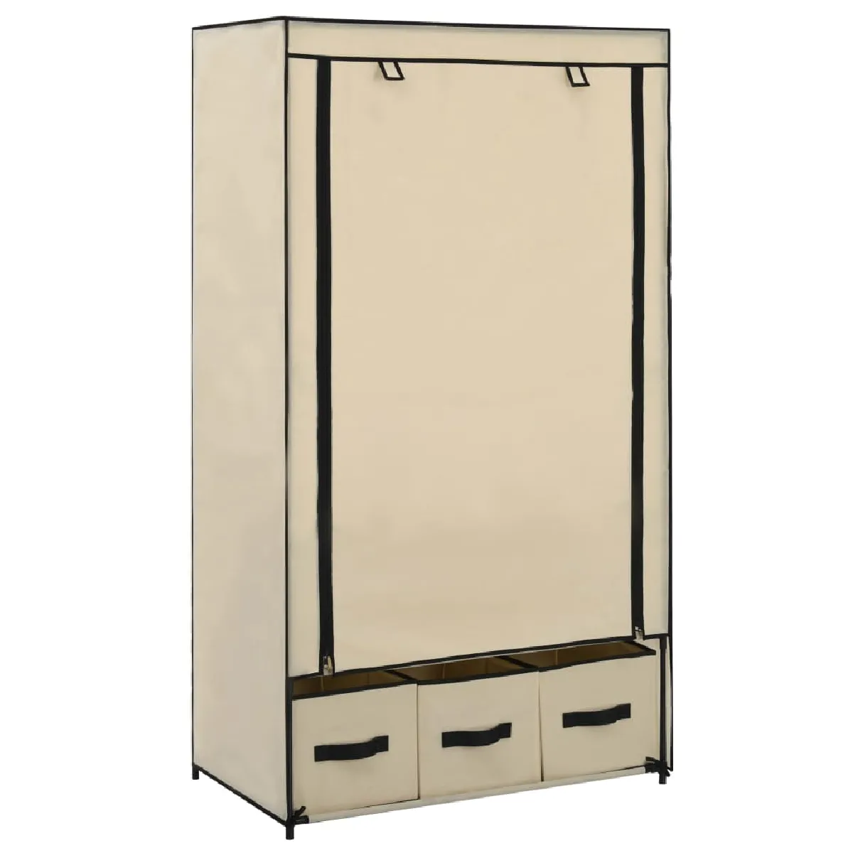 VidaXL Garde-robe Portable Crème