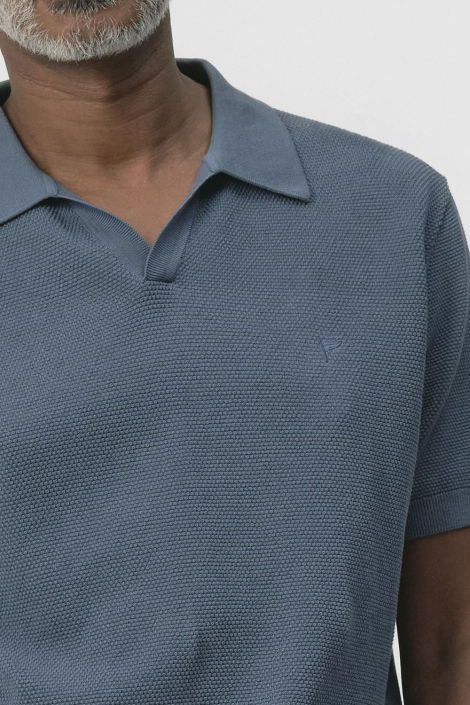 Campbell blauwe heren polo