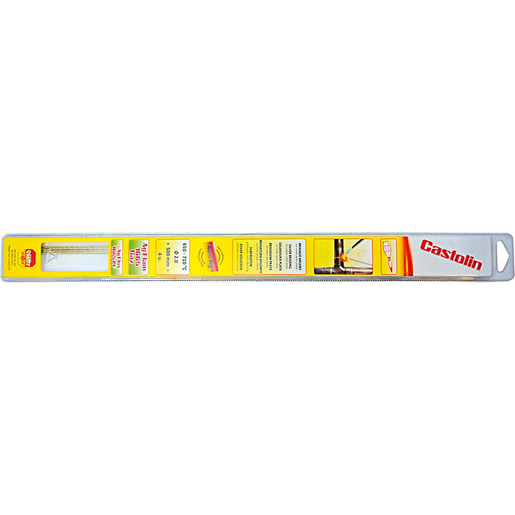 Baguette de brasage argent Castolin ø2 mm certfié ATG - 4 pièces