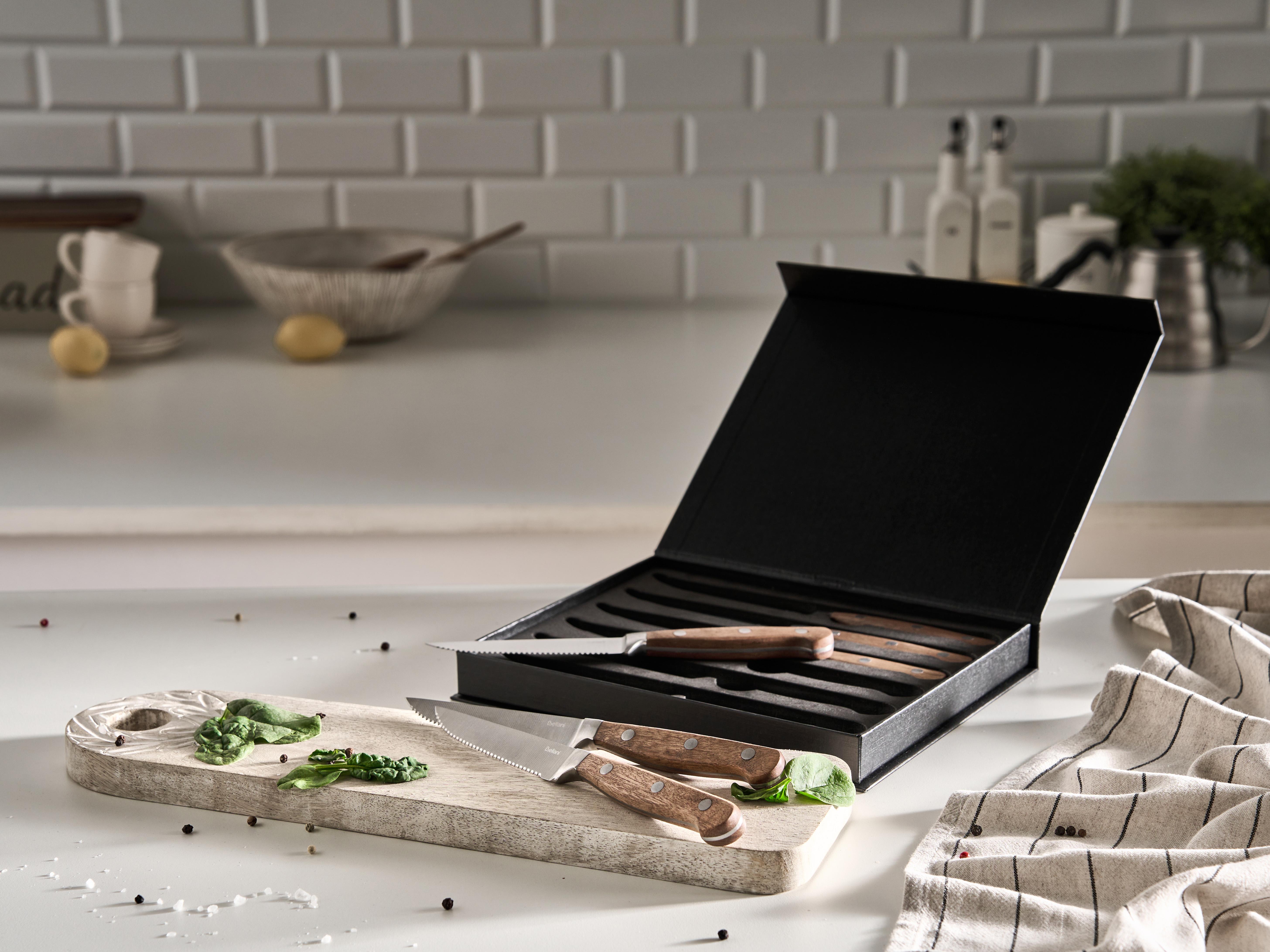 Set van 6 steakmessen NAGANO Bruin