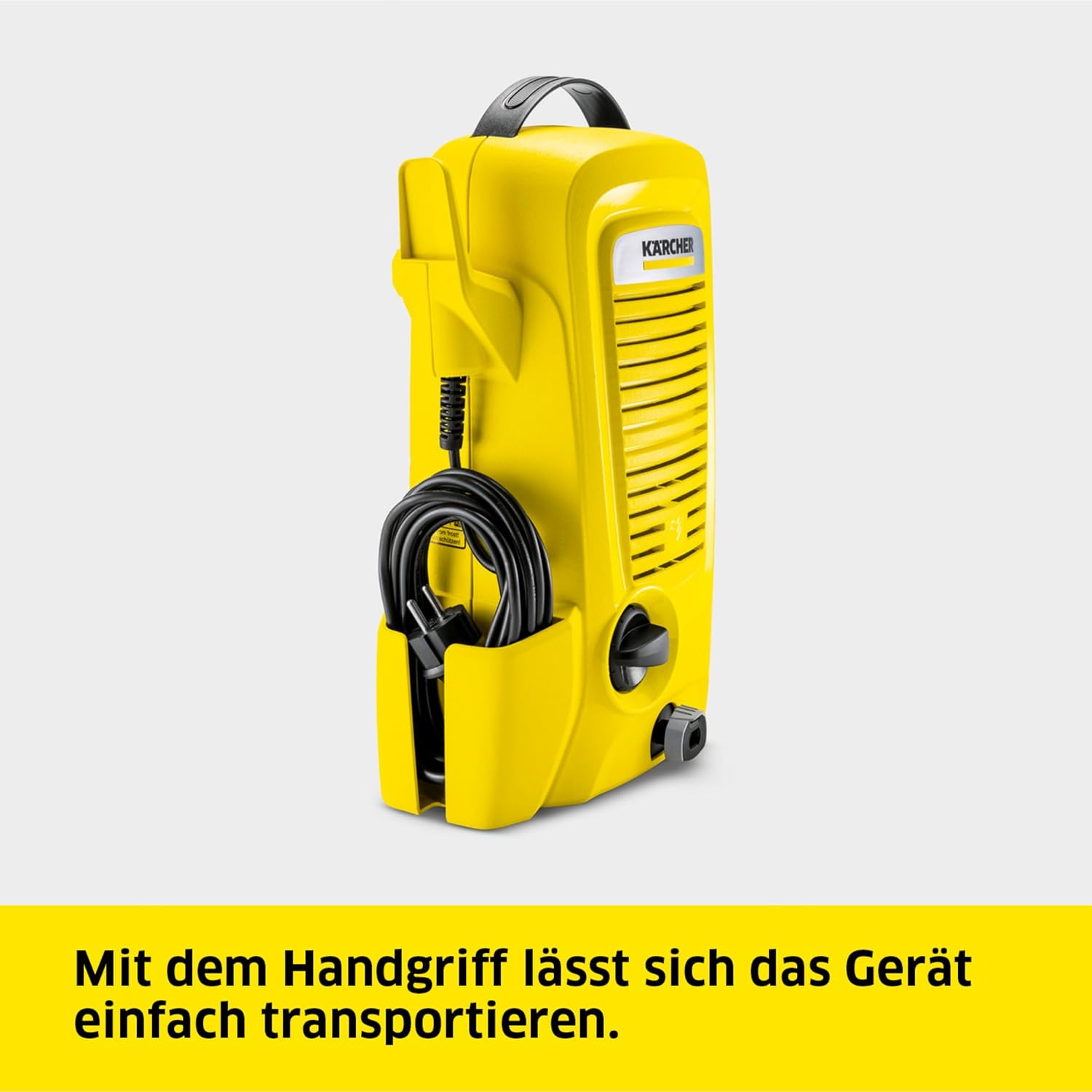 Kärcher Hochdruckreiniger K 2 Universal Edition Home, Druck: max. 110 bar, Fördermenge: 360 l/h, Fläche: 20 m²/h, Wasserfilter, Gewicht: 3,8 kg, Hochdruckschlauch und -Pistole, Dreckfräser, Home Kit
