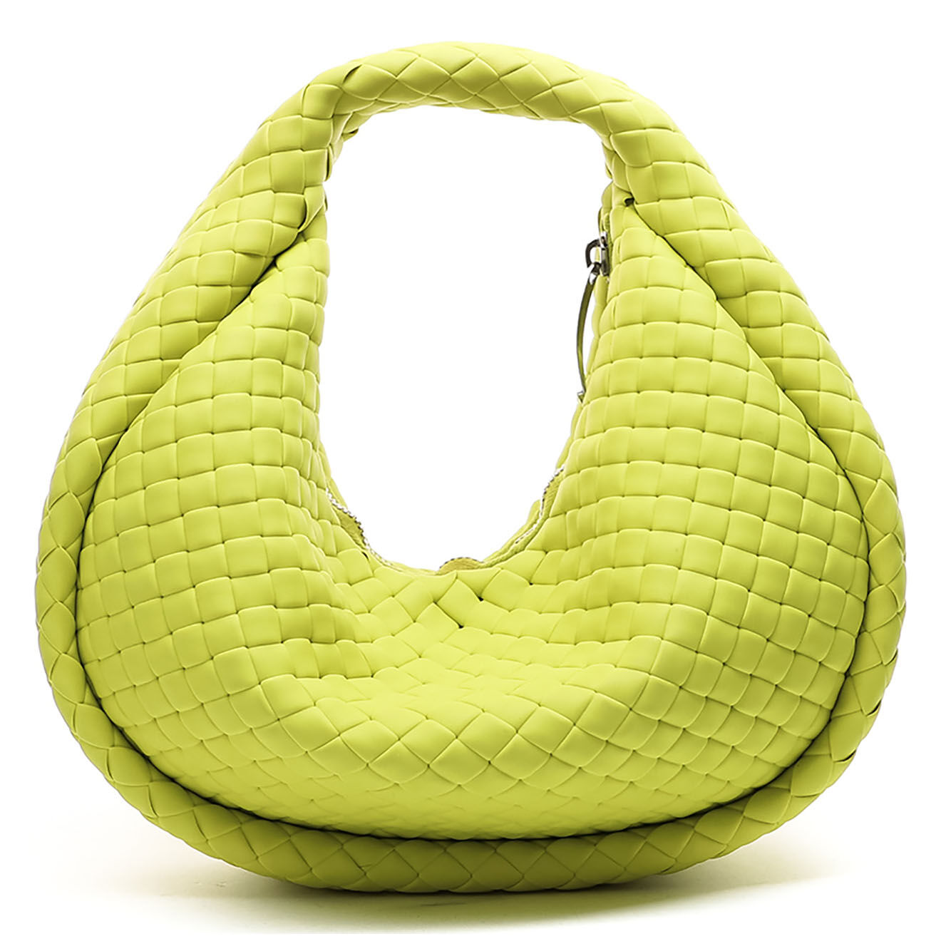 Bottega Veneta Sac à main Jersey vert - Très bon état - L.29 cm