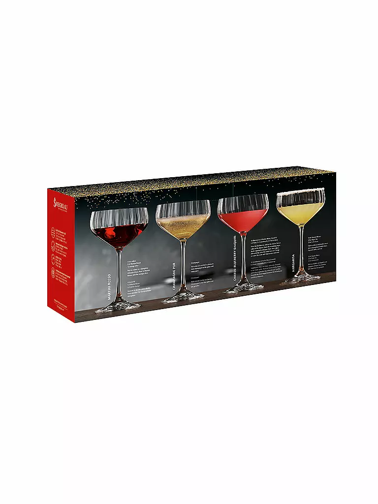 SPIEGELAU Glas 4er Set Coupette LIFESTYLE 300ml transparent