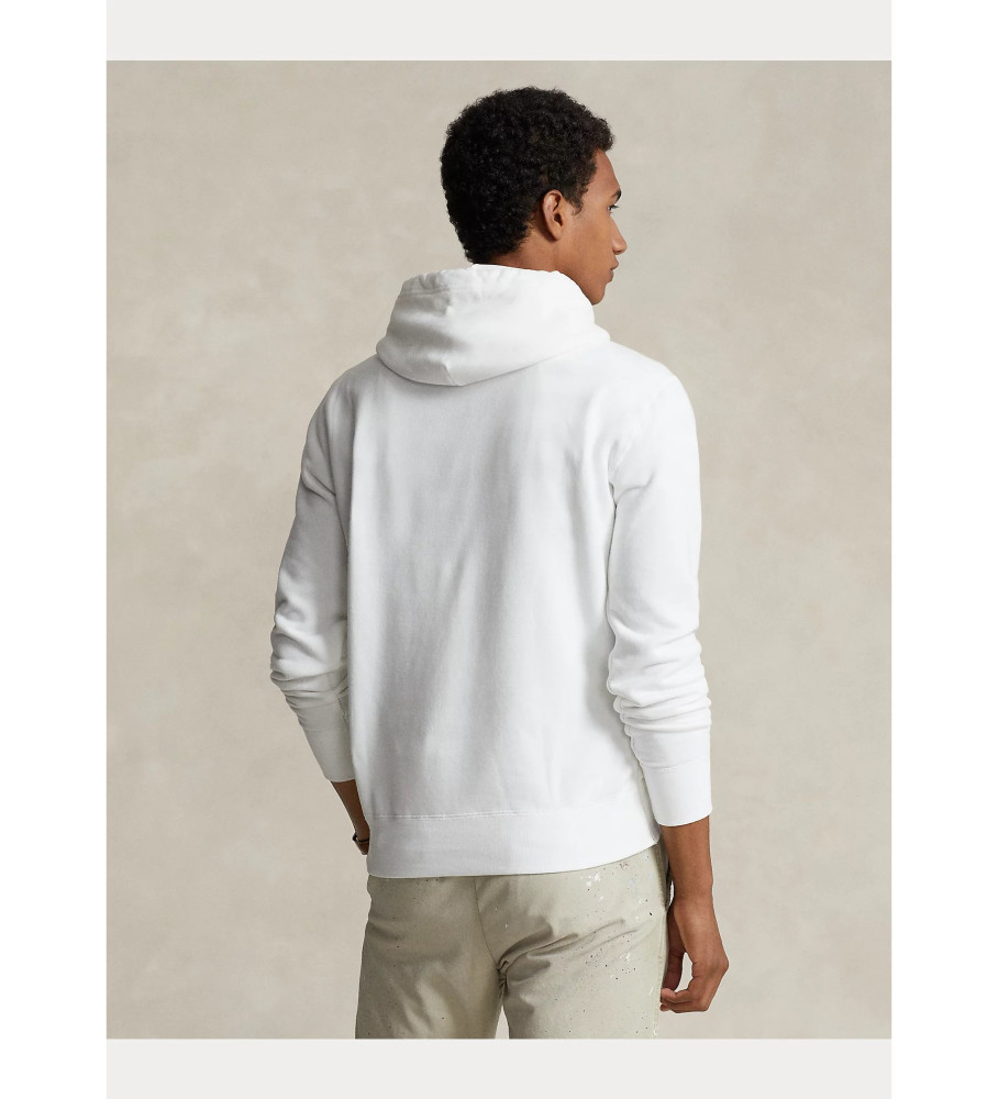 Moletom Ralph Lauren RL branco com capuz