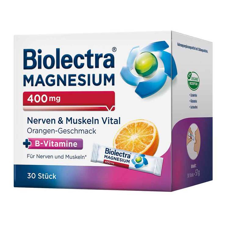 Biolectra Magnesium 400 mg Nerven & Muskeln Vital, 30 St