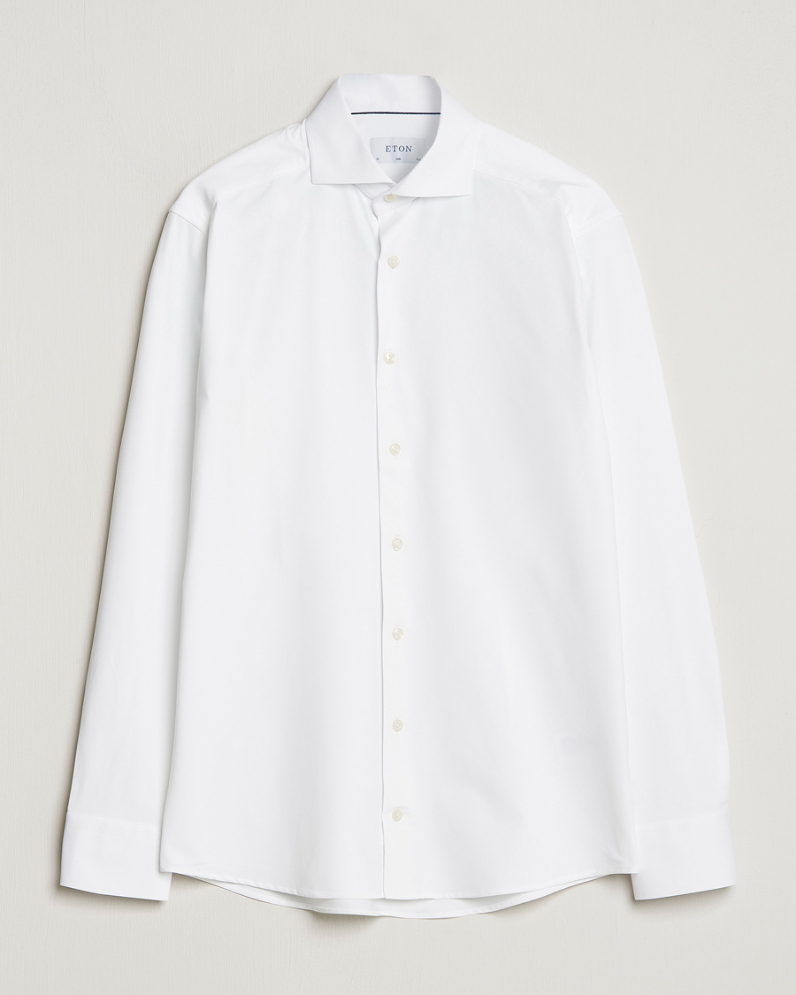 Eton Slim Fit Four Way Stretch Shirt White