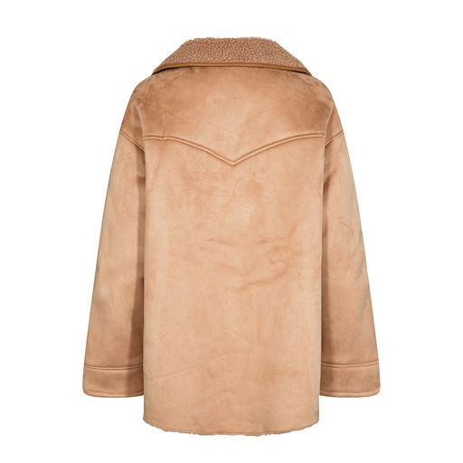 Mos Mosh Fiona Faux Shearling Jakke, Light Cognac, XS