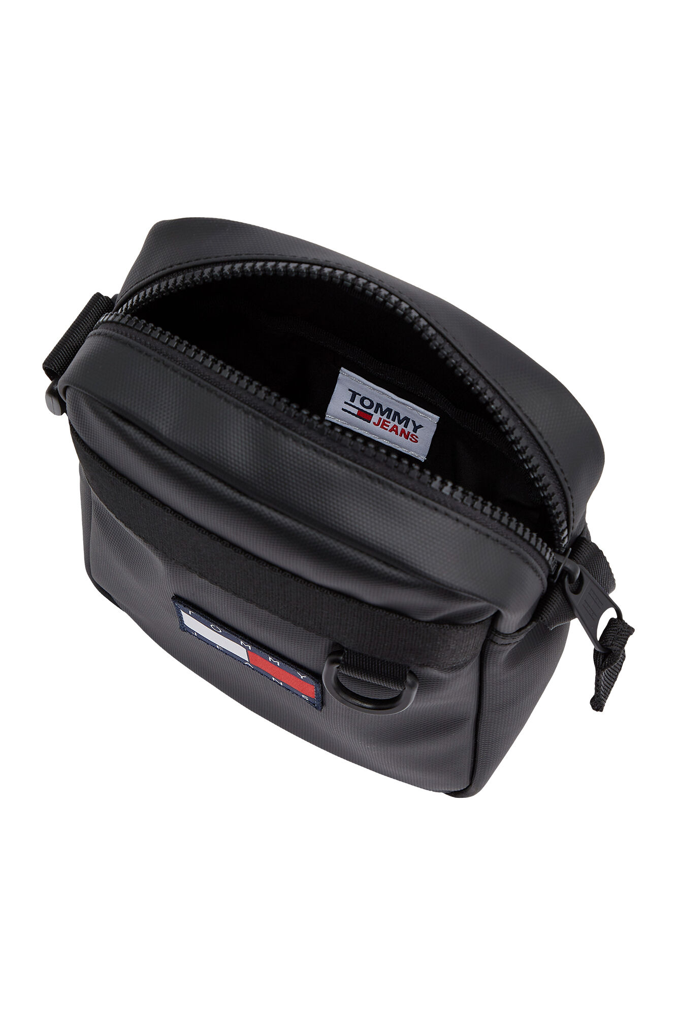 Bolsa de ombro masculina Tommy Jeans com bandeira.