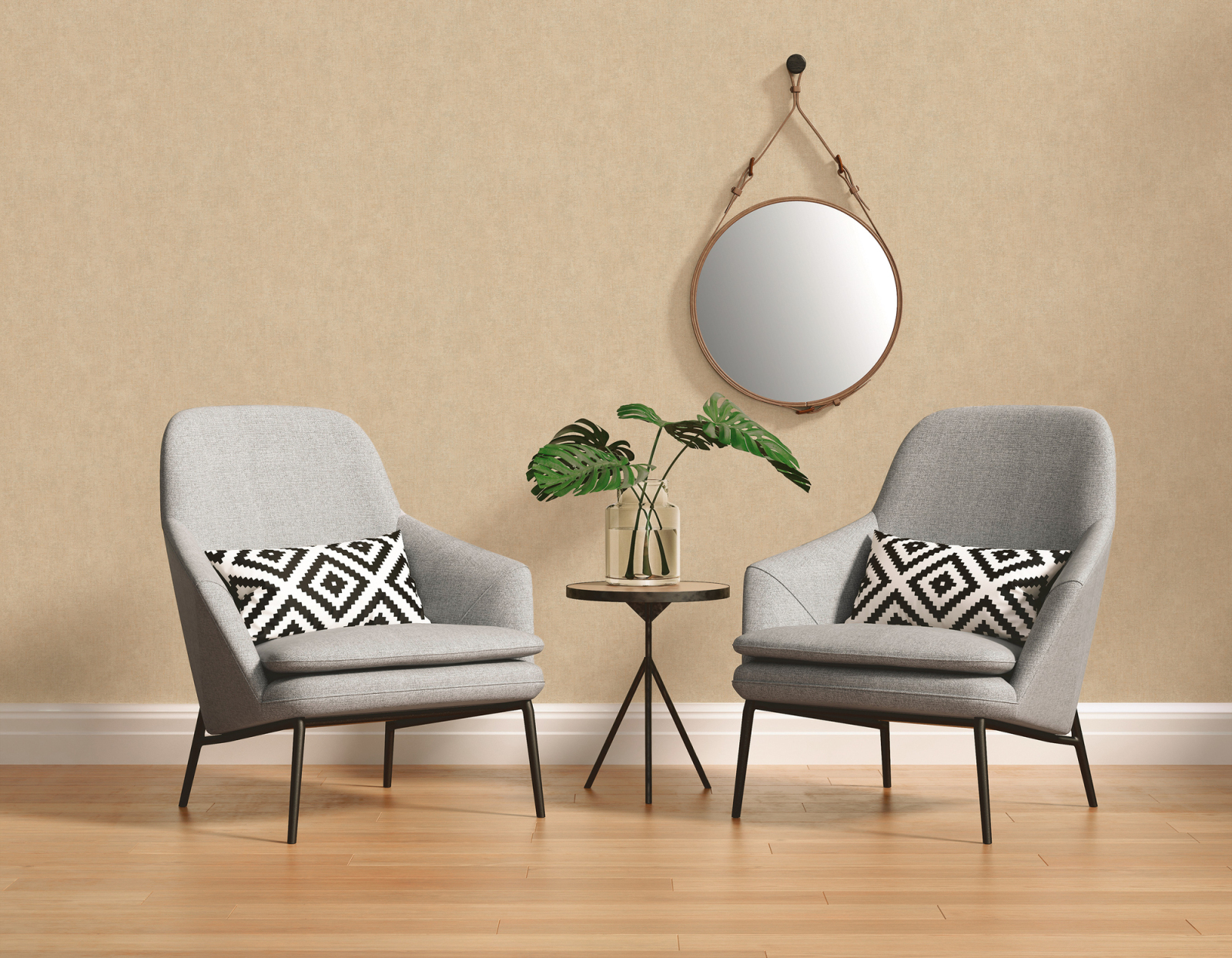A.S. Creation Vliestapete - beige - uni - 10 Meter