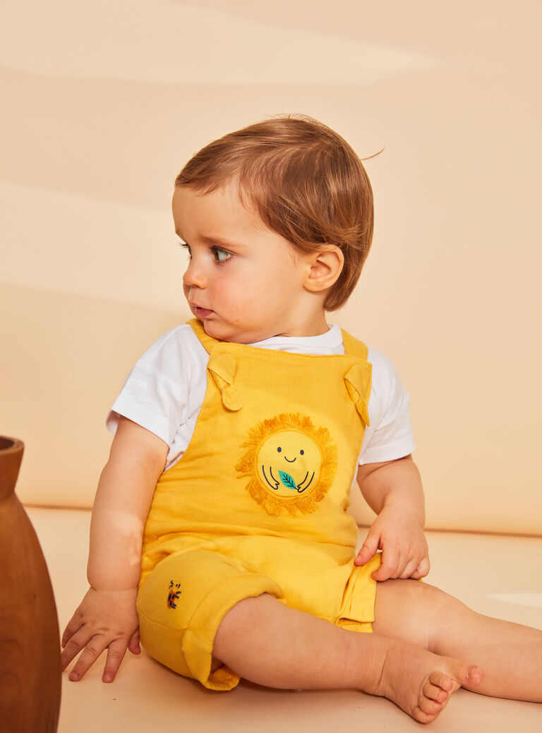 Salopette courte jaune